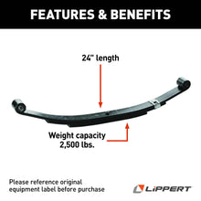 Load image into Gallery viewer, CURT 133982 Trailer Double-Eye Leaf Spring, 2,500-lb. Capacity, 4-Leaf