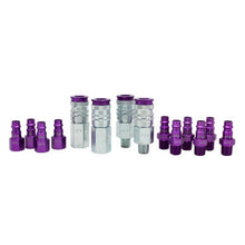 Load image into Gallery viewer, Milton S-314VKIT Colorfit Highflowpro Air Coupler And Plug Kit, V-Style Purple 1/4-In NPT High Flow Quick Connector