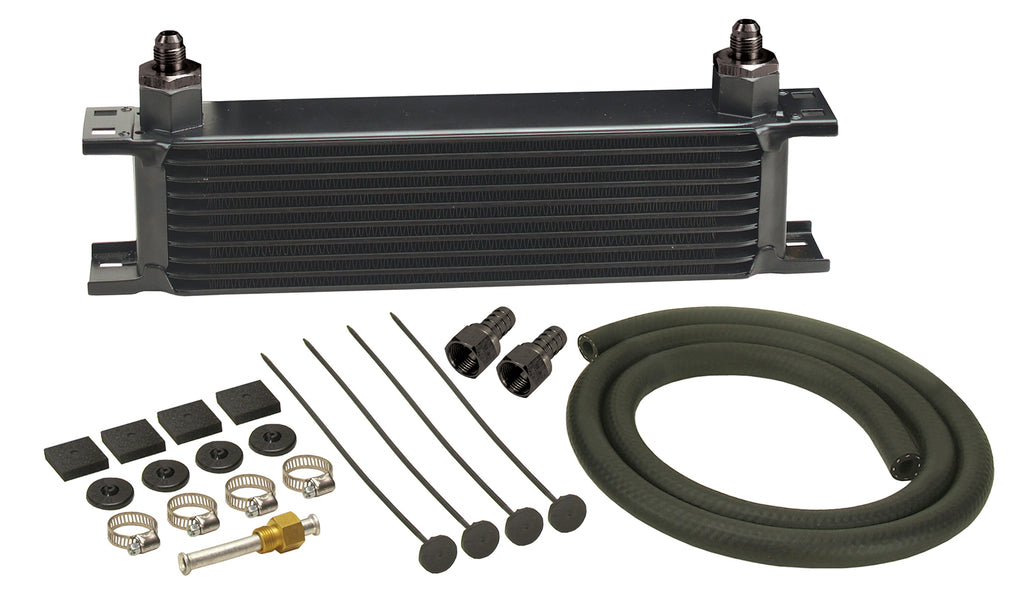 Derale 13401 10 Row Series 10000 Stack Plate Transmission Cooler Kit, -6AN for Select AC 427, AC 428, AC Shelby Cobra, Audi 100, Audi 100 Quattro, Audi 90, Audi A4, Audi A4 Quattro, Audi A6, Audi A6 Quattro, Audi A7 Quattro, Audi A8, Audi A8 Quattro,