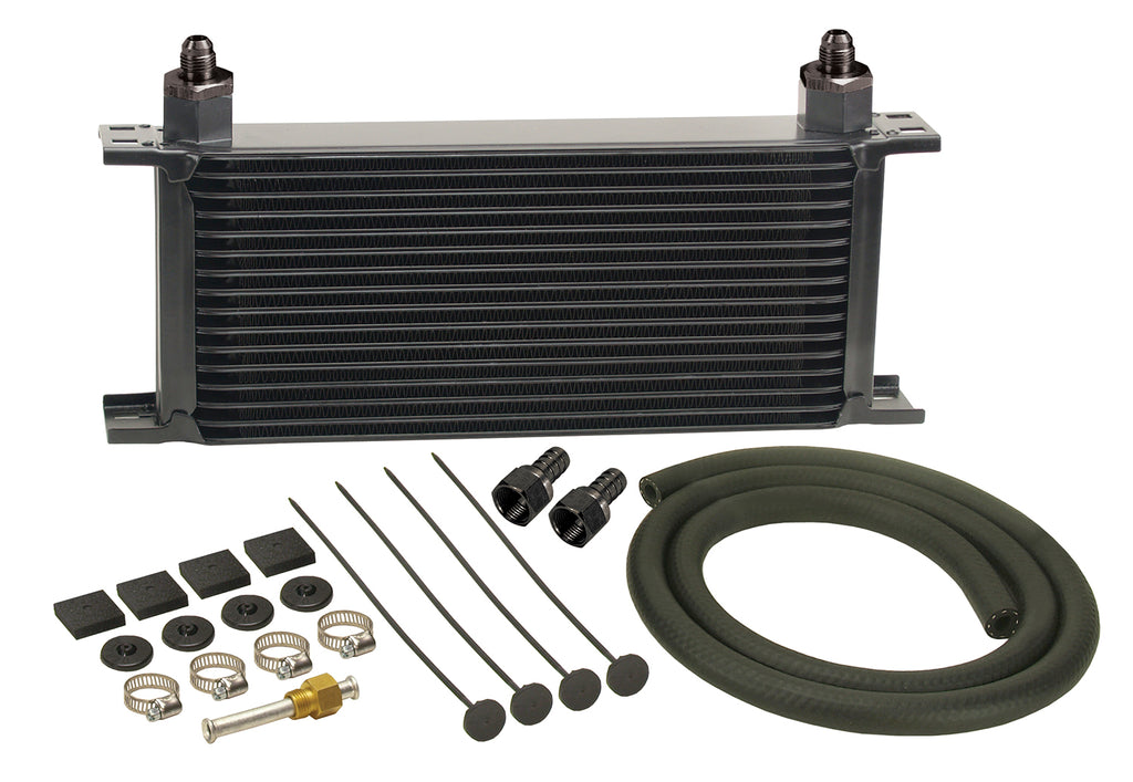 Derale 13402 16 Row Series 10000 Stack Plate Transmission Cooler Kit, -6AN for Select Audi A8 Quattro, Audi S6, Audi S8, BMW 750iL, BMW 760Li, BMW 760i, BMW 850Ci, BMW 850i, BMW M760i xDrive, Bentley Arnage, Bentley Azure, Bentley Bentayga, Bentley