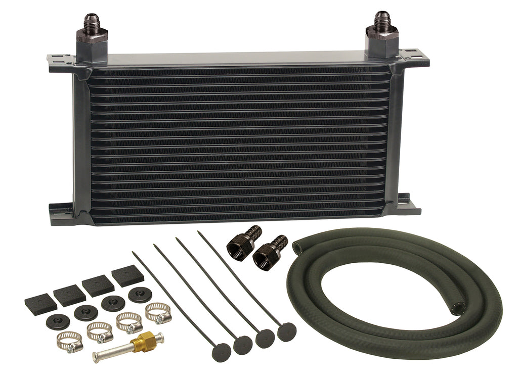 Derale 13403 19 Row Series 10000 Stack Plate Transmission Cooler Kit, -6AN for Select AM General DJ5, AM General FJ8, AM General Hummer, Dodge B100, Dodge B150, Dodge B1500, Dodge B200, Dodge B250, Dodge B2500, Dodge B300, Dodge B350, Dodge B3500, Dodge