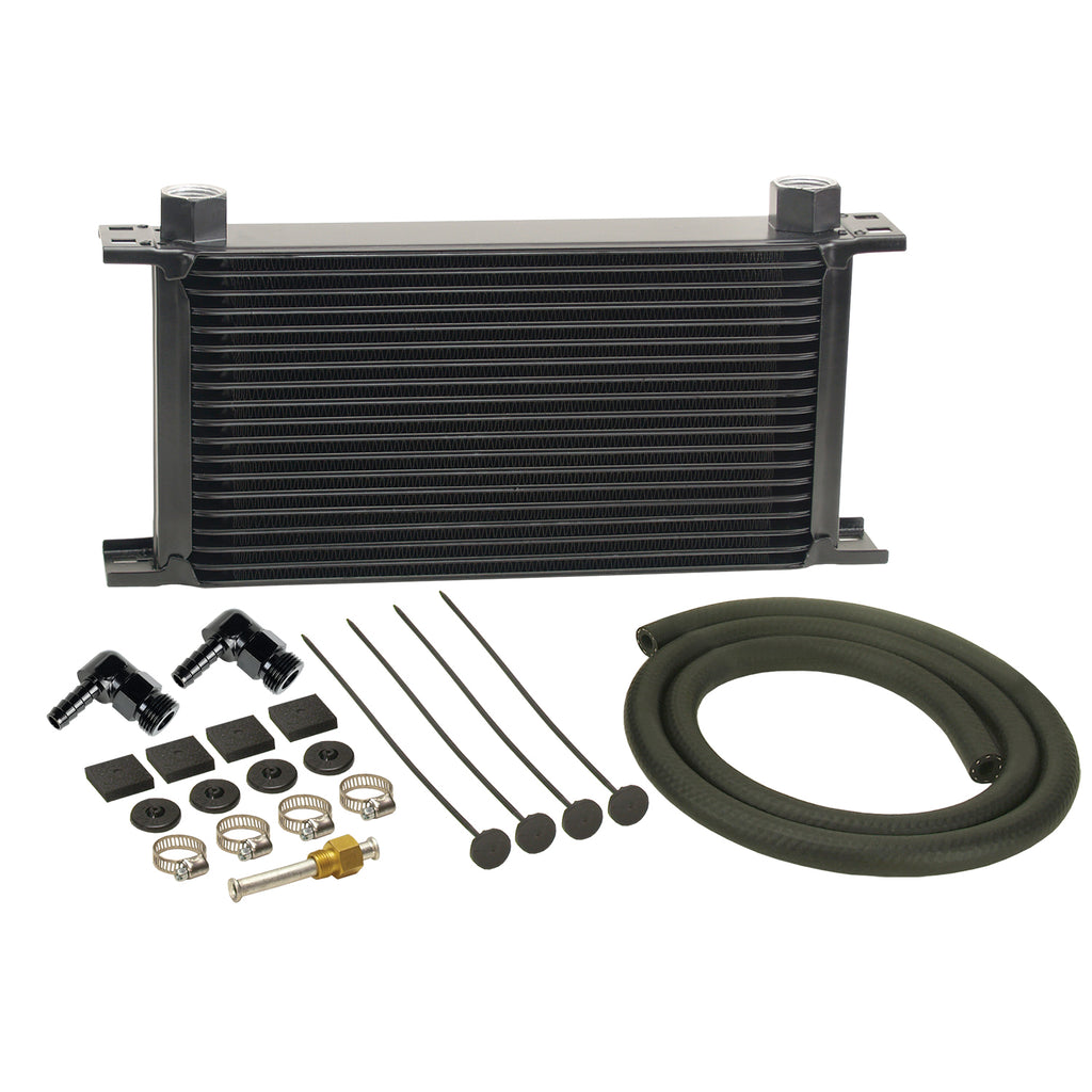 Derale 13413 16 Row Stack Plate Transmission Cooler Kit, 90 Degree Swivel Fitting for Select AM General DJ5, AM General FJ8, AM General Hummer, Dodge B100, Dodge B150, Dodge B1500, Dodge B200, Dodge B250, Dodge B2500, Dodge B300, Dodge B350, Dodge B3500,