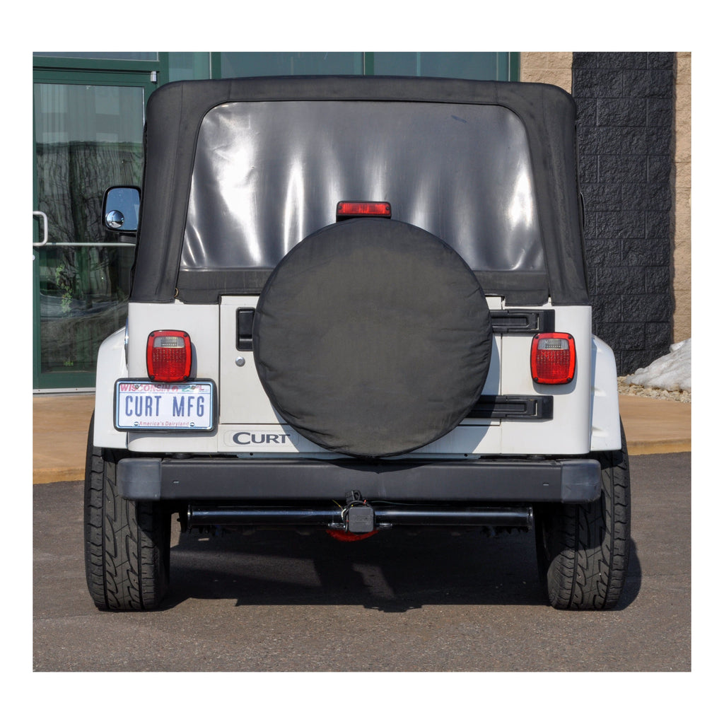 CURT 13430 Class 3 Trailer Hitch, 2" Receiver, Select Jeep Wrangler TJ (Round Tube Frame)