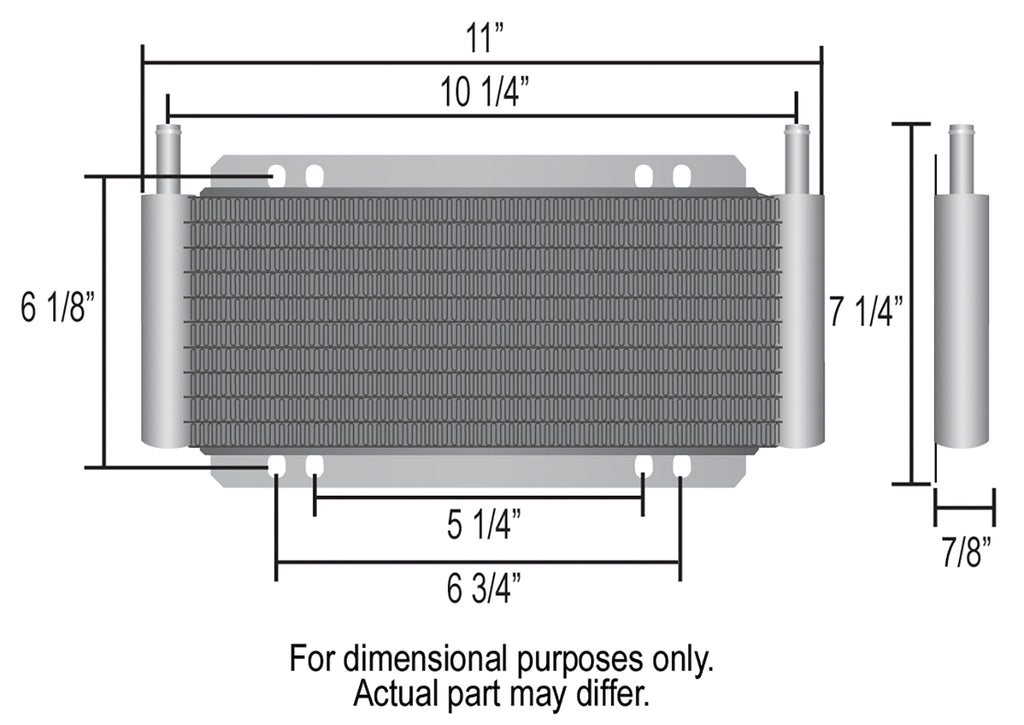 Derale 33502 13 Row Series 8000 Plate & Fin Cooler, 11/32" for Select Avanti Avanti, Avanti II, BMW 2000, BMW 2000cs, BMW 2000ti, BMW 2002, BMW 2002tii, BMW 228i, BMW 228i xDrive, BMW 230i, BMW 230i xDrive, BMW 320i, BMW 320i xDrive, BMW 328d, BMW 328d