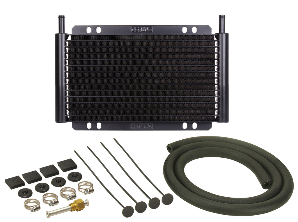 Derale 13502 13 Row Series 8000 Plate & Fin Transmission Cooler Kit, 11/32" for Select Avanti Avanti, Avanti II, BMW 2000, BMW 2000cs, BMW 2000ti, BMW 2002, BMW 2002tii, BMW 228i, BMW 228i xDrive, BMW 230i, BMW 230i xDrive, BMW 320i, BMW 320i xDrive, BMW