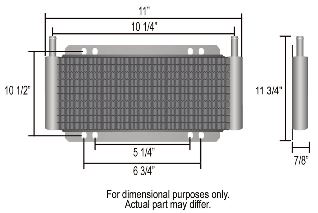 Derale 13504 24 Row Series 8000 Plate & Fin Transmission Cooler Kit, 11/32" for Select Lotus Eclat, Lotus Elite, Lotus Europa, Lotus Evora