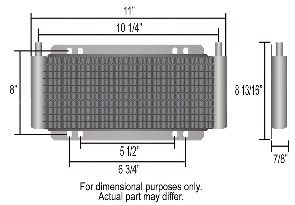 Derale 13523 19 Row Series 8000 Plate & Fin Transmission Cooler Kit, 1/2"-20 Inverted Flare for Select DeLorean DMC 12, Ford Taurus, GMC C15, GMC C15 Suburban, GMC C15/C1500 Pickup, GMC C15/C1500 Suburban, GMC C1500, GMC C1500 Suburban, GMC C25, GMC C25