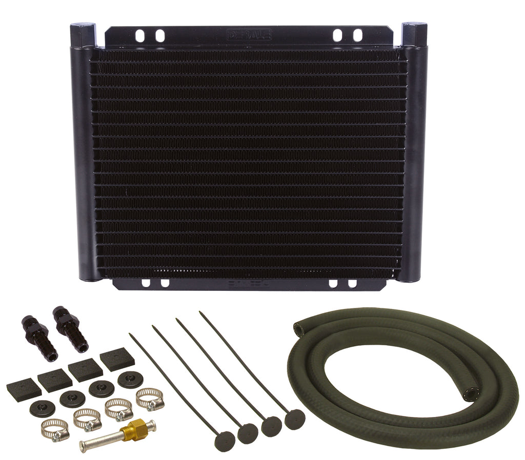 Derale 13523 19 Row Series 8000 Plate & Fin Transmission Cooler Kit, 1/2"-20 Inverted Flare for Select DeLorean DMC 12, Ford Taurus, GMC C15, GMC C15 Suburban, GMC C15/C1500 Pickup, GMC C15/C1500 Suburban, GMC C1500, GMC C1500 Suburban, GMC C25, GMC C25