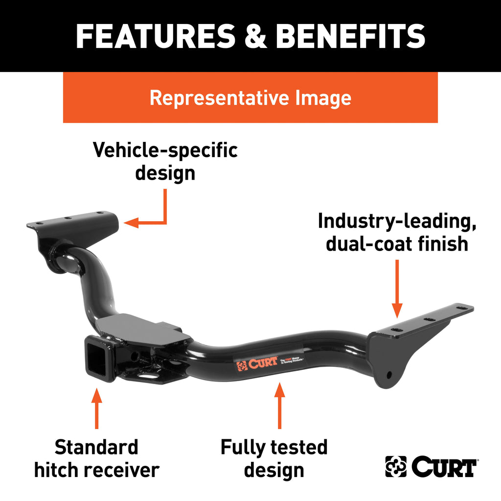 CURT 13523 Class 3 Trailer Hitch, 2" Receiver, Select Honda Odyssey