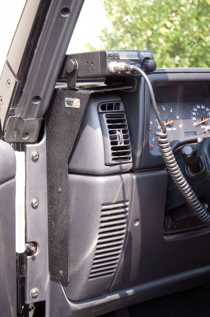 Rugged Ridge 13551.09 CB Radio Dash Mount Bracket for Select Jeep TJ, Jeep Wrangler