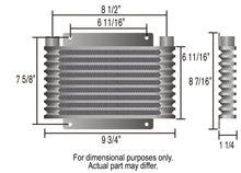 Load image into Gallery viewer, Derale 13613 13 Row Series 9000 Plate &amp; Fin Transmission Cooler Kit, 1/2" NPT for Select BMW 128i, BMW 135i, BMW 28 Bavaria, BMW 2500, BMW 2800, BMW 2800CS, BMW 30CS, BMW 30CSL, BMW 30CSi, BMW 30S, BMW 30Si, BMW 323Ci, BMW 323i, BMW 323is, BMW 325, BMW