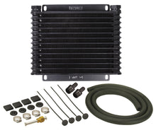 Load image into Gallery viewer, Derale 13613 13 Row Series 9000 Plate &amp; Fin Transmission Cooler Kit, 1/2" NPT for Select BMW 128i, BMW 135i, BMW 28 Bavaria, BMW 2500, BMW 2800, BMW 2800CS, BMW 30CS, BMW 30CSL, BMW 30CSi, BMW 30S, BMW 30Si, BMW 323Ci, BMW 323i, BMW 323is, BMW 325, BMW