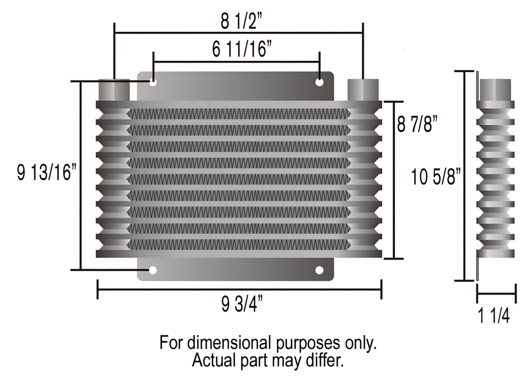 Derale 13614 17 Row Series 9000 Plate & Fin Transmission Cooler Kit, 1/2" NPT for Select Chevrolet Blazer, Chevrolet C10, Chevrolet C10 Suburban, Chevrolet C20, Chevrolet C20 Suburban, Chevrolet C30, Chevrolet Corvair Truck, Chevrolet G10, Chevrolet G20,
