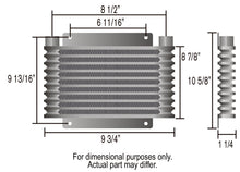 Load image into Gallery viewer, Derale 13614 17 Row Series 9000 Plate &amp; Fin Transmission Cooler Kit, 1/2" NPT for Select Chevrolet Blazer, Chevrolet C10, Chevrolet C10 Suburban, Chevrolet C20, Chevrolet C20 Suburban, Chevrolet C30, Chevrolet Corvair Truck, Chevrolet G10, Chevrolet G20,