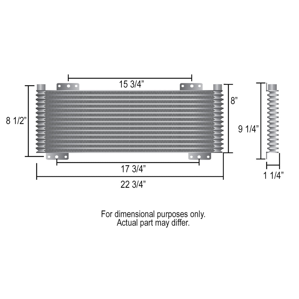 Derale 13633 13 Row Series 9500 Plate & Fin Transmission Cooler Kit, 5/8" Inverted flare