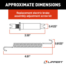 Load image into Gallery viewer, CURT 136453 Adjuster Screw &amp; Spring Kit for 10" &amp; 12" RV Trailer Electric Brake Assemblies