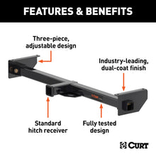 Load image into Gallery viewer, CURT 13702 Adjustable RV Trailer Hitch, 2" Receiver (Up to 51" Frames)