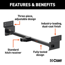 Load image into Gallery viewer, CURT 13703 Adjustable RV Trailer Hitch, 2" Receiver (Up to 72" Frames)