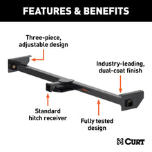 Load image into Gallery viewer, CURT 13704 Adjustable RV Trailer Hitch, 2" Receiver (Up to 66" Frames)