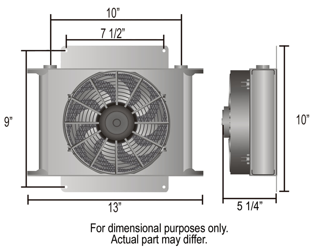 Derale 13764 25 Row Hyper-Cool Remote Cooler, 7/8-14 O-ring
