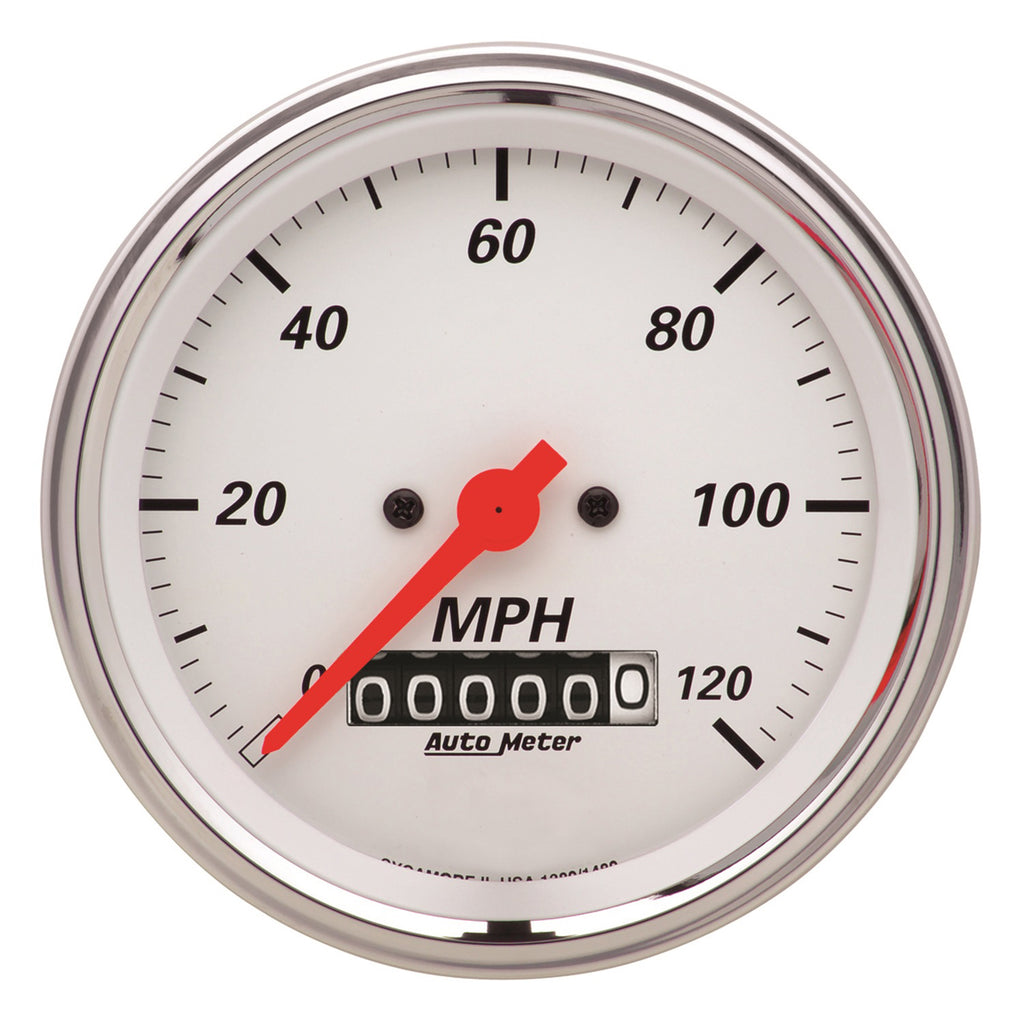 AutoMeter 1340 GAUGE KIT, 5 PC., 3 3/8" & 2 1/16", ELEC. SPEEDOMETER, ARCTIC WHITE