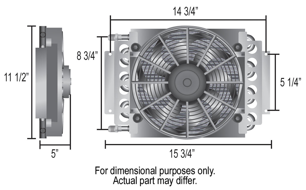 Derale 13900 16 Pass Electra-Cool Remote Transmission Cooler Kit, -6AN Inlets for Select Buick Estate Wagon, Buick Roadmaster, Chevrolet Blazer, Chevrolet Chevy Pickup, Chevrolet El Camino, Chevrolet Equinox, Chevrolet G10, Chevrolet K10, Chevrolet K10