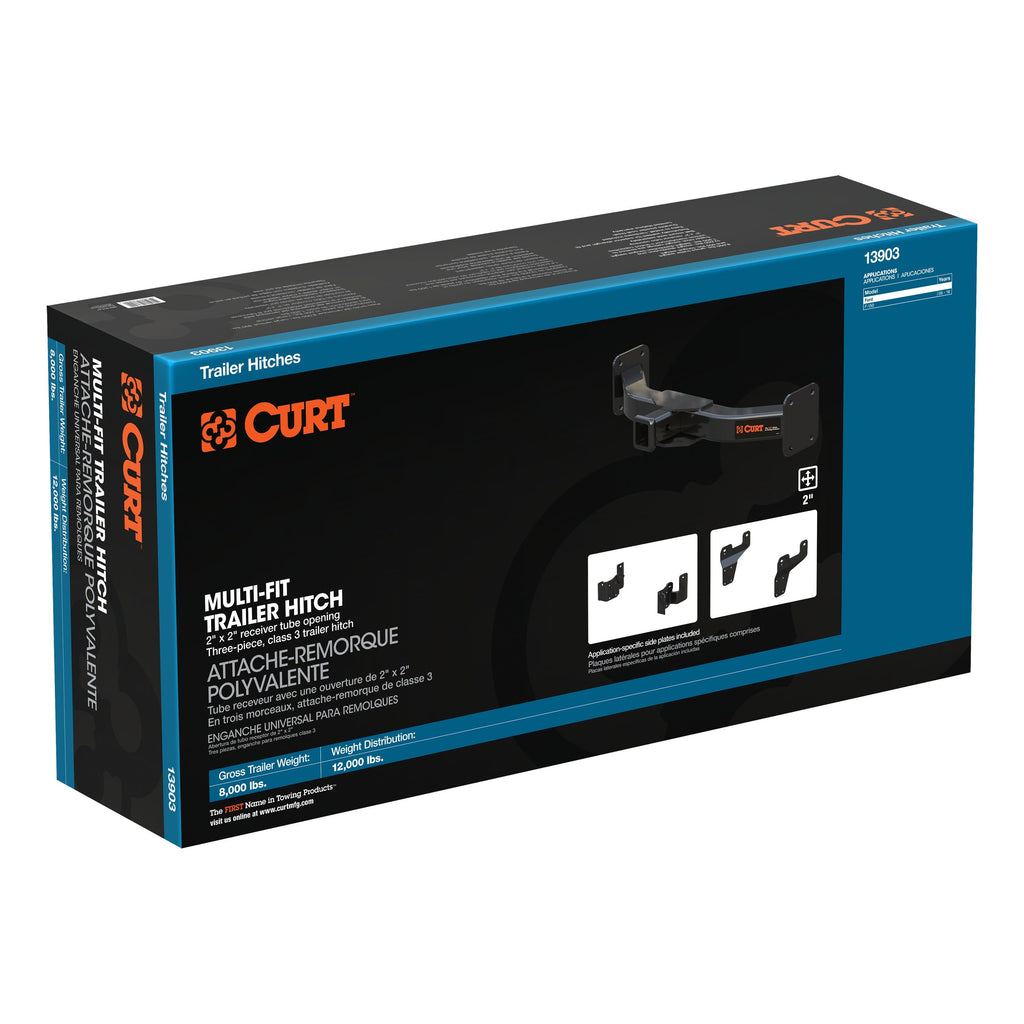 CURT 13903 Class 3 Multi-Fit Trailer Hitch with 2in. Receiver; Select Ford F-150 - Truck Part Superstore