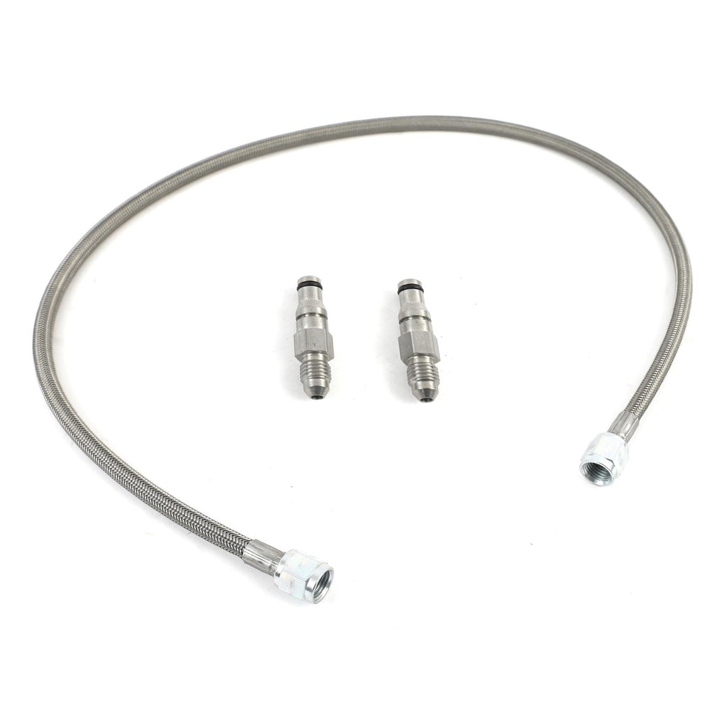 McLeod 139253 Stainless Steel Braided Line: Double -4 AN: Female: 30 in. for Select Ford Mustang
