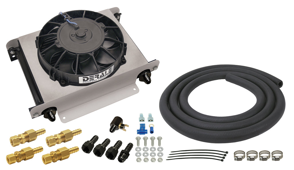 Derale 13960 25 Row Hyper-Cool Remote Transmission Cooler Kit, -6AN for Select AM General Hummer, Cadillac Escalade, Cadillac Escalade ESV, Cadillac Escalade EXT, Chevrolet Avalanche, Chevrolet Avalanche 1500, Chevrolet Avalanche 2500, Chevrolet C10,