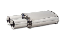 Load image into Gallery viewer, Streetpower-Turbo-Oval-Muff-W-Dual-3.5In-Round-Tips-Straight-Cut-Bev-Edge-3In-Inlet-I.D.