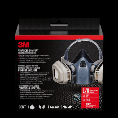 3M 7513PA1-A-PS Professional Paint Respirator, Large, 1/pk, 4 pks/cs