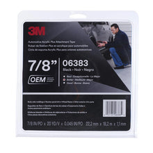 Load image into Gallery viewer, 3M 06383 Automotive Acrylic Plus Attachment Tape, Black, 1.12 mm, 7/8 in x 20 yd