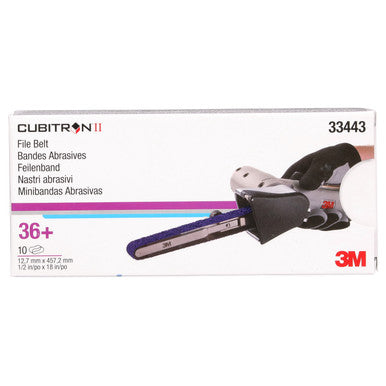 3M 33443 Cubitron II File Belt, 36+, 1/2 in x 18 in (12.7 mm x 457.2 mm)