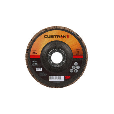 3M 60440295198 Cubitron II Flap Disc 967A, 80+, T27, 5 in x 7/8 in
