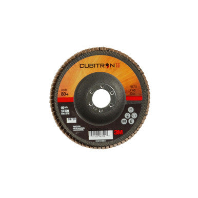 3M 60440295206 Cubitron II Flap Disc 967A, 80+, T29, 5 in x 7/8 in