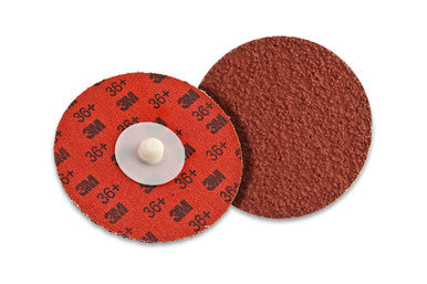 3M 60440230146 Cubitron II Roloc Durable Edge Disc 984F, 36+, YF-weight, TR, Maroon, 3 in, Die R300V