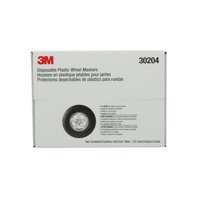3M 30204 Disposable Plastic Wheel Maskers, X-Large, 125/box
