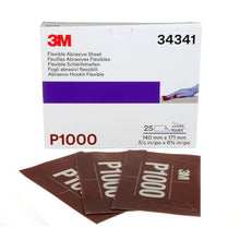 Load image into Gallery viewer, 3M 34341 Hookit Flexible Abrasive Sheet, P1000, 5.5 in x 6.8 in
