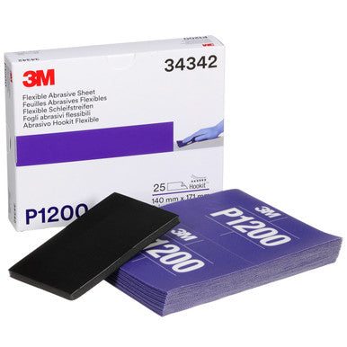 3M 34342 Hookit Flexible Abrasive Sheet, P1200, 5.5 in x 6.8 in