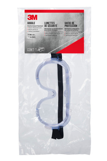 3M 93506H1-DC Chemical Splash/Impact Goggle, 10/cs