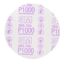 Load image into Gallery viewer, 3M 00969 Hookit Finishing Film Abrasive Disc 260L, 6 in, P1000