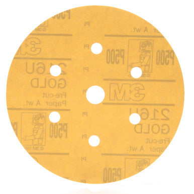 3M 01072 Hookit Gold Disc Dust Free 216U, 6 in, P500