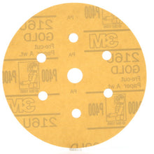 Load image into Gallery viewer, 3M 01073 Hookit Gold Disc Dust Free 216U, 6 in, P400