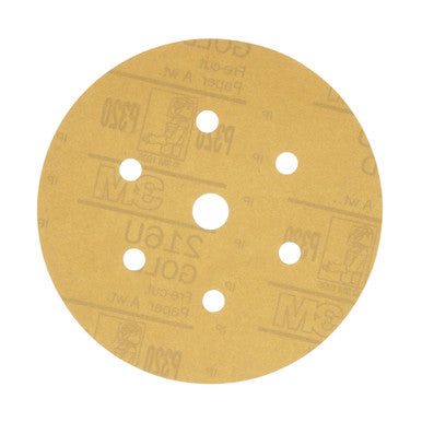 3M 01075 Hookit Gold Disc Dust Free 216U, 6 in, P320