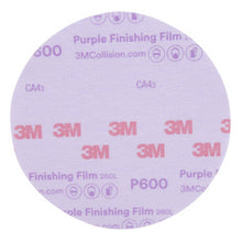 Load image into Gallery viewer, 3M 30671 Hookit Purple Finishing Film Abrasive Disc 260L, 6 in, P600