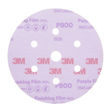 Load image into Gallery viewer, 3M 30770 Hookit Purple Finishing Film Abrasive Disc 260L, 6 in, Dust Free, P800