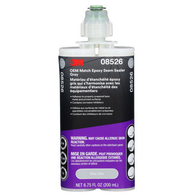 3M 08526 OEM Match Epoxy Seam Sealer, Gray, 200 ml Cartridge