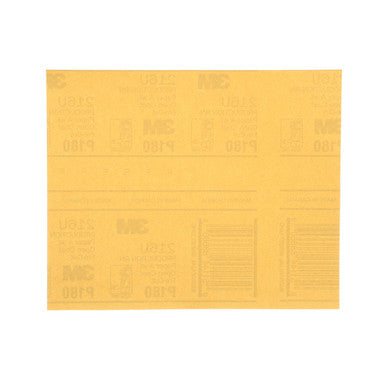 3M 02545 Gold Abrasive Sheet, P180 grade, 9 in x 11 in