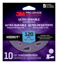 Load image into Gallery viewer, 3M DUH5120TRI-10I Pro Grade Precision Ultra Durable Universal Hole Sanding Disc, 5 inch UH, 120, 10/Pack