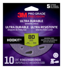 Load image into Gallery viewer, 3M DUH580TRI-10I Pro Grade Precision Ultra Durable Universal Hole Sanding Disc, 5 inch UH, 80, 10 Pack